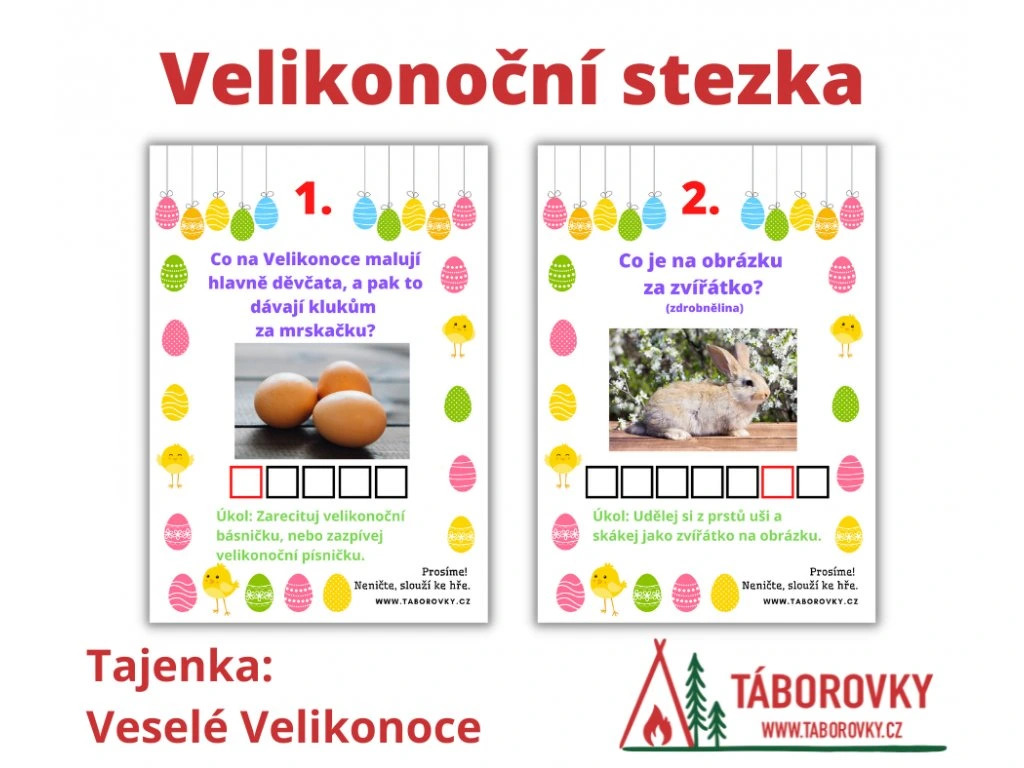 Velikonoční stezka pro děti vhodné i pro rodiče s dětmi